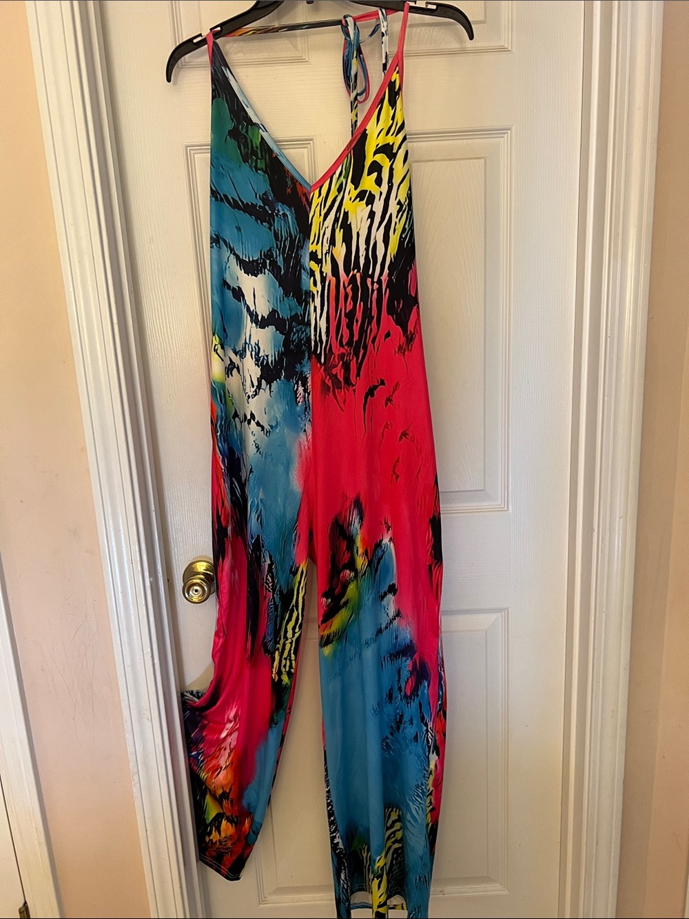 Women’s Multicolor Printed Wide-Leg Jumpsuit